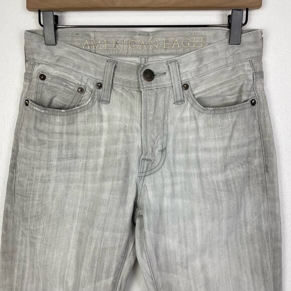 American Eagle | 26x28 Slim Straight Gray Denim Jeans - Picture 3 of 8